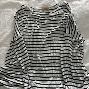 Piko 1988 Black and White Striped Long Sleeve Top